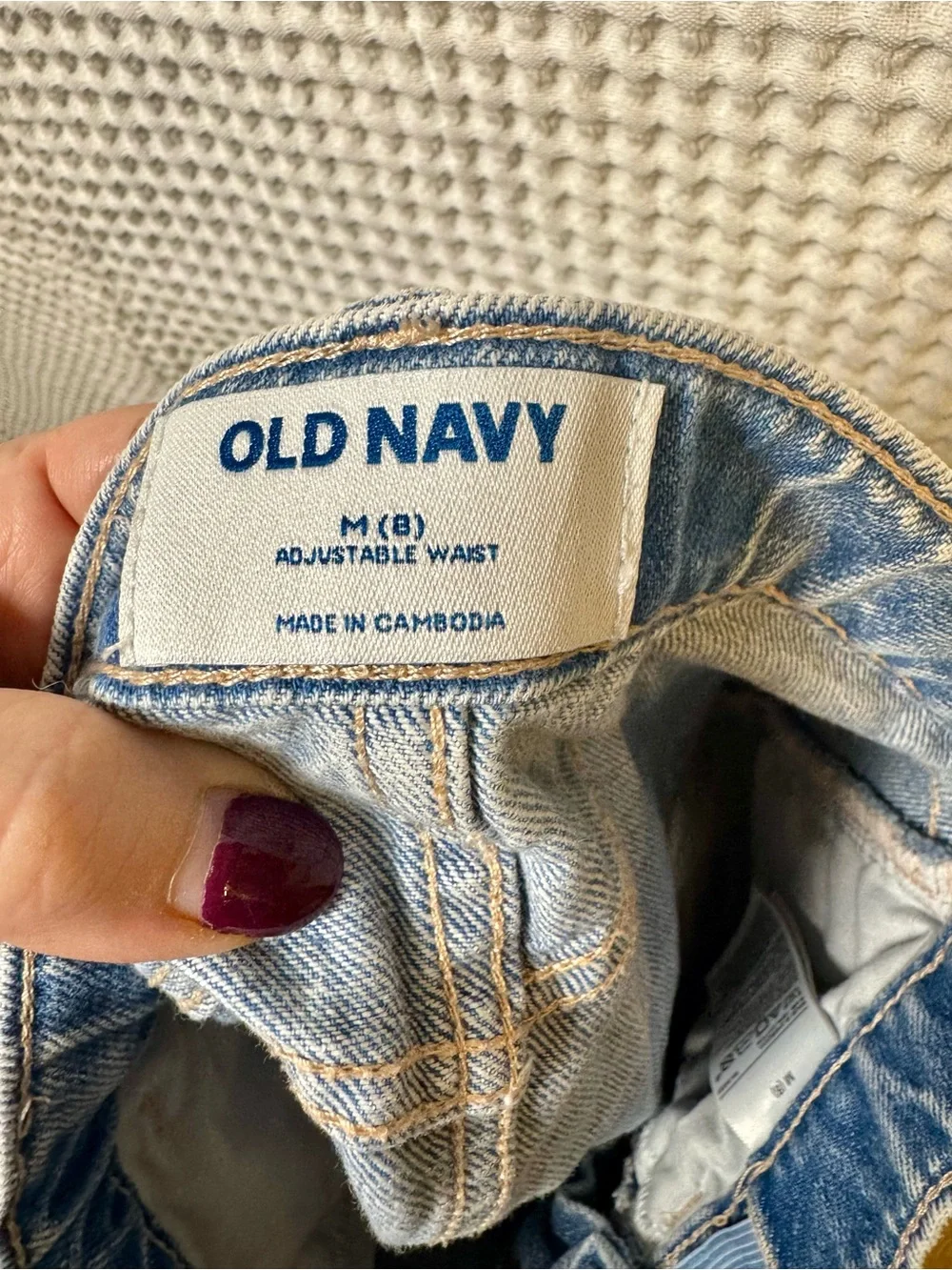 Old Navy Kids (8M) Light Blue Denim Skirt, Classic 5 Pocket 100% Cotton